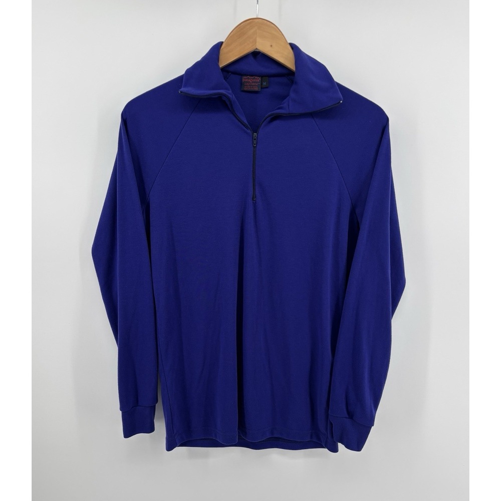 Vintage 90's Patagonia 1/4 Zip Base Layer Women's Sz M Made in USA Gorpcore